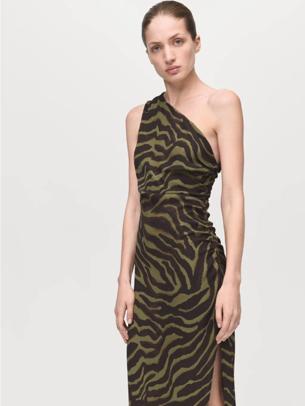 NWT (size 6) MANGO PRINTED ASYMMETRICAL DRESS - Picture 2 of 8